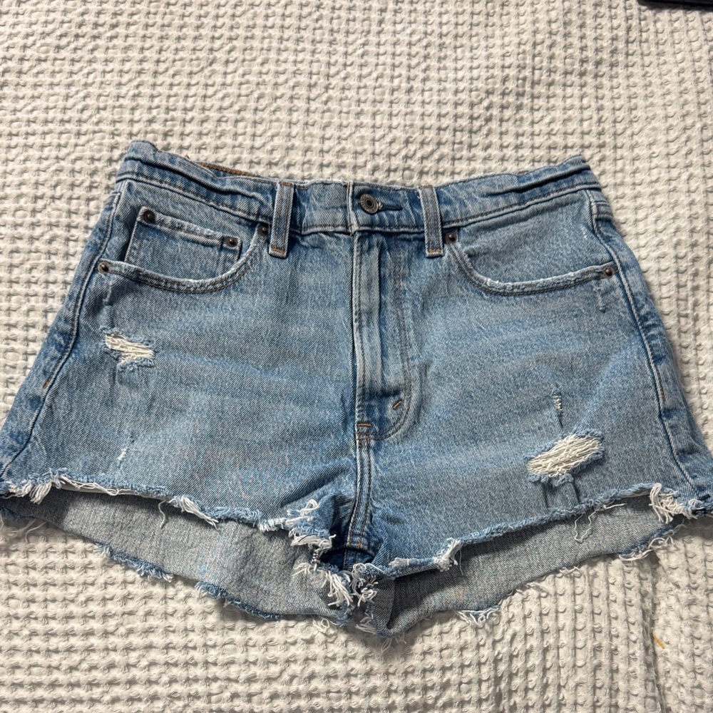 Abercrombie & Fitch Distressed Mom Shorts